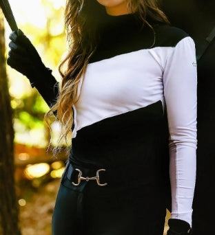 Mockneck Colorblock Shirt